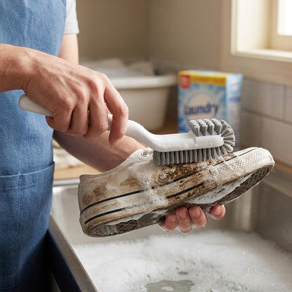 > Double-Sided Shoe Cleaning Brush – Multipurpose Laundry & Scrub Brush for Home and Dorm